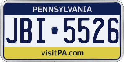 PA license plate JBI5526