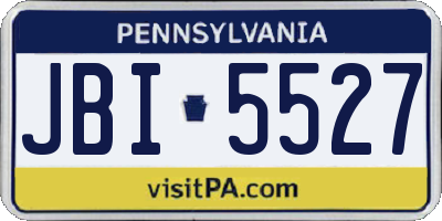 PA license plate JBI5527