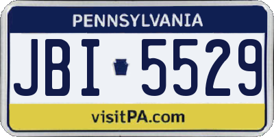 PA license plate JBI5529