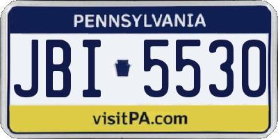 PA license plate JBI5530