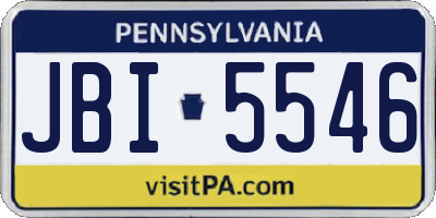 PA license plate JBI5546