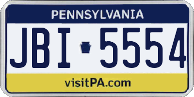 PA license plate JBI5554