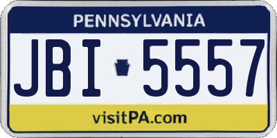 PA license plate JBI5557