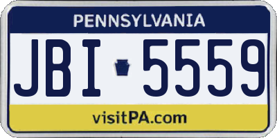 PA license plate JBI5559