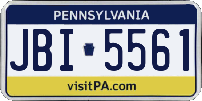 PA license plate JBI5561