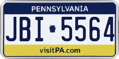 PA license plate JBI5564