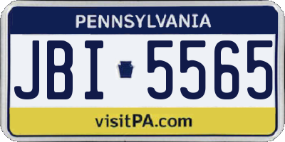 PA license plate JBI5565