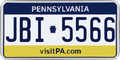 PA license plate JBI5566