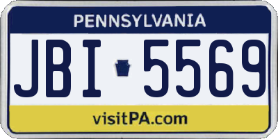 PA license plate JBI5569