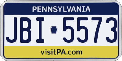 PA license plate JBI5573