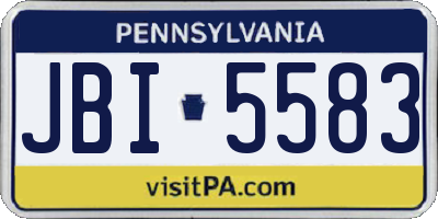 PA license plate JBI5583