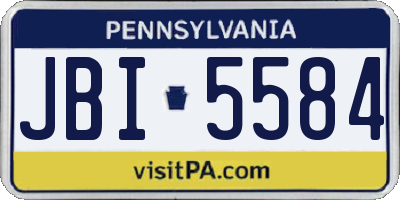 PA license plate JBI5584