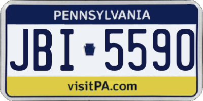 PA license plate JBI5590