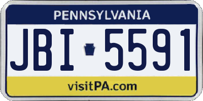 PA license plate JBI5591