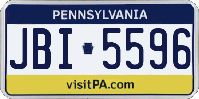 PA license plate JBI5596