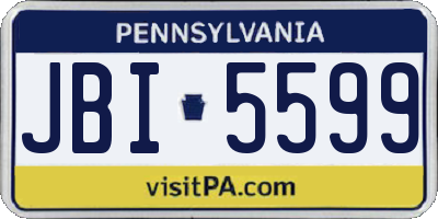 PA license plate JBI5599