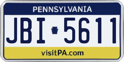 PA license plate JBI5611