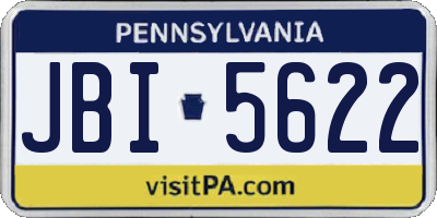 PA license plate JBI5622