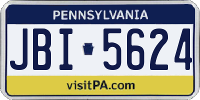 PA license plate JBI5624
