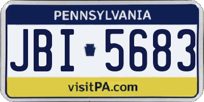 PA license plate JBI5683