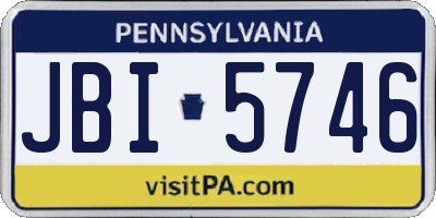 PA license plate JBI5746