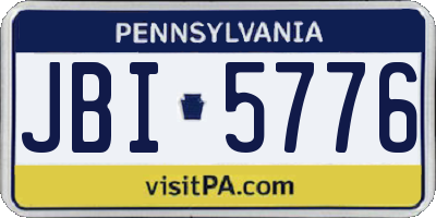PA license plate JBI5776