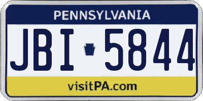 PA license plate JBI5844