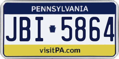 PA license plate JBI5864