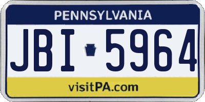 PA license plate JBI5964