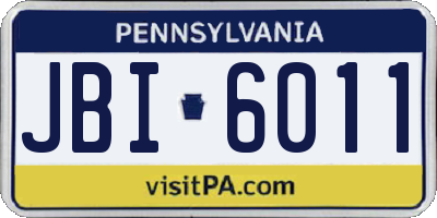 PA license plate JBI6011