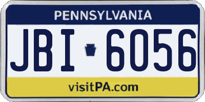 PA license plate JBI6056