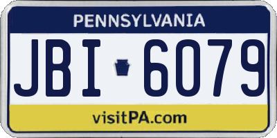 PA license plate JBI6079