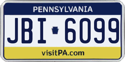 PA license plate JBI6099