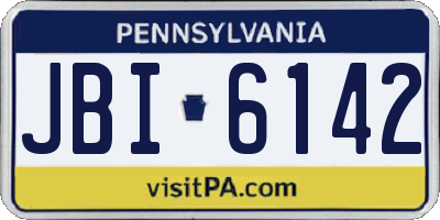 PA license plate JBI6142