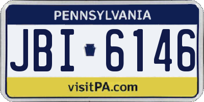 PA license plate JBI6146