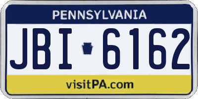 PA license plate JBI6162