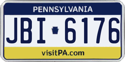 PA license plate JBI6176