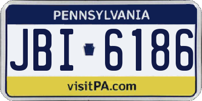PA license plate JBI6186