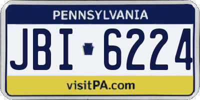 PA license plate JBI6224