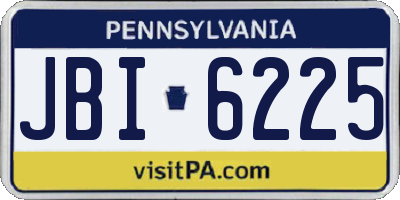 PA license plate JBI6225