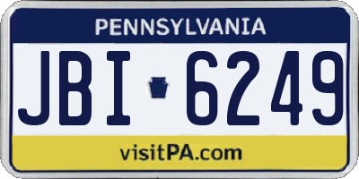 PA license plate JBI6249