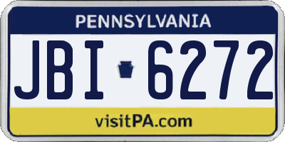 PA license plate JBI6272
