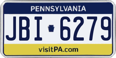 PA license plate JBI6279