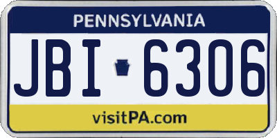 PA license plate JBI6306