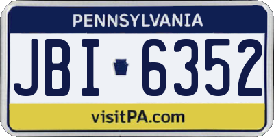 PA license plate JBI6352