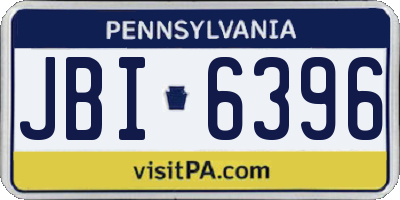PA license plate JBI6396