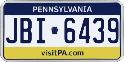 PA license plate JBI6439