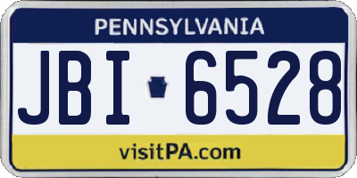 PA license plate JBI6528