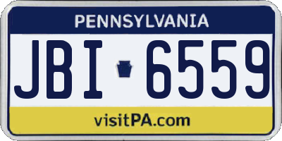 PA license plate JBI6559