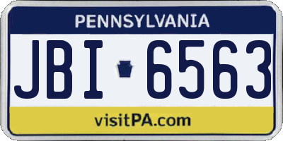PA license plate JBI6563
